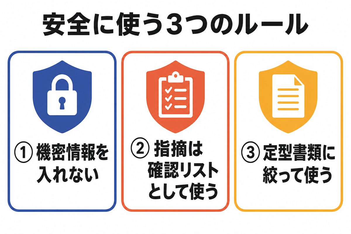 AI書類チェック 3つのルール
