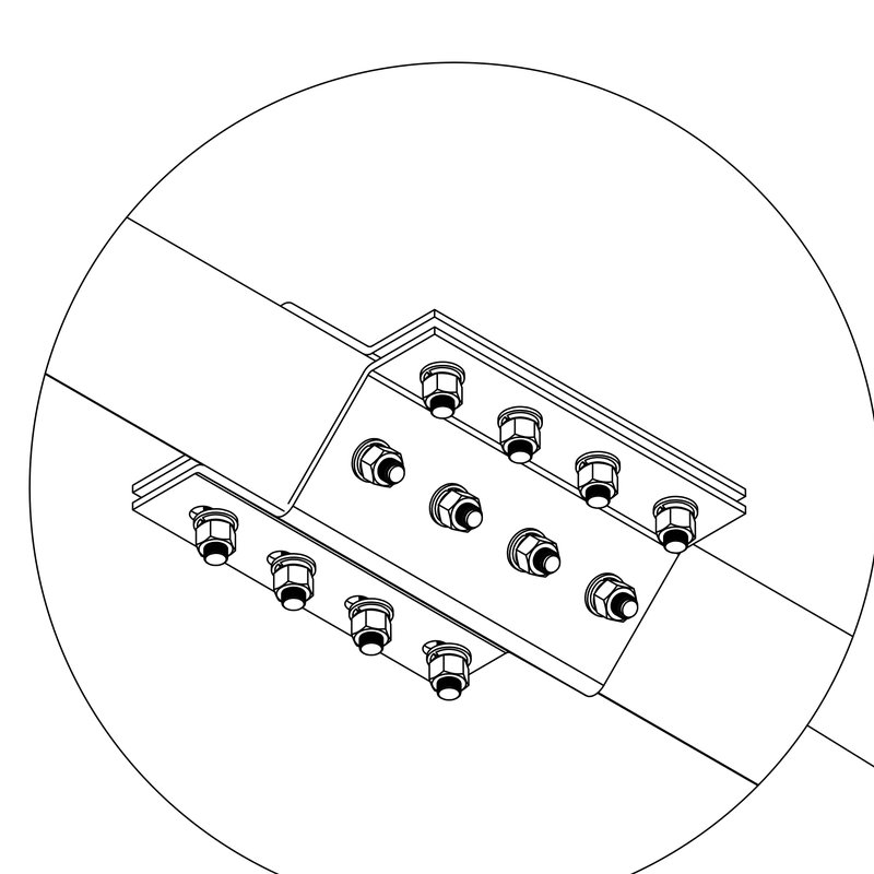回転軸のつなぎ目の拡大図