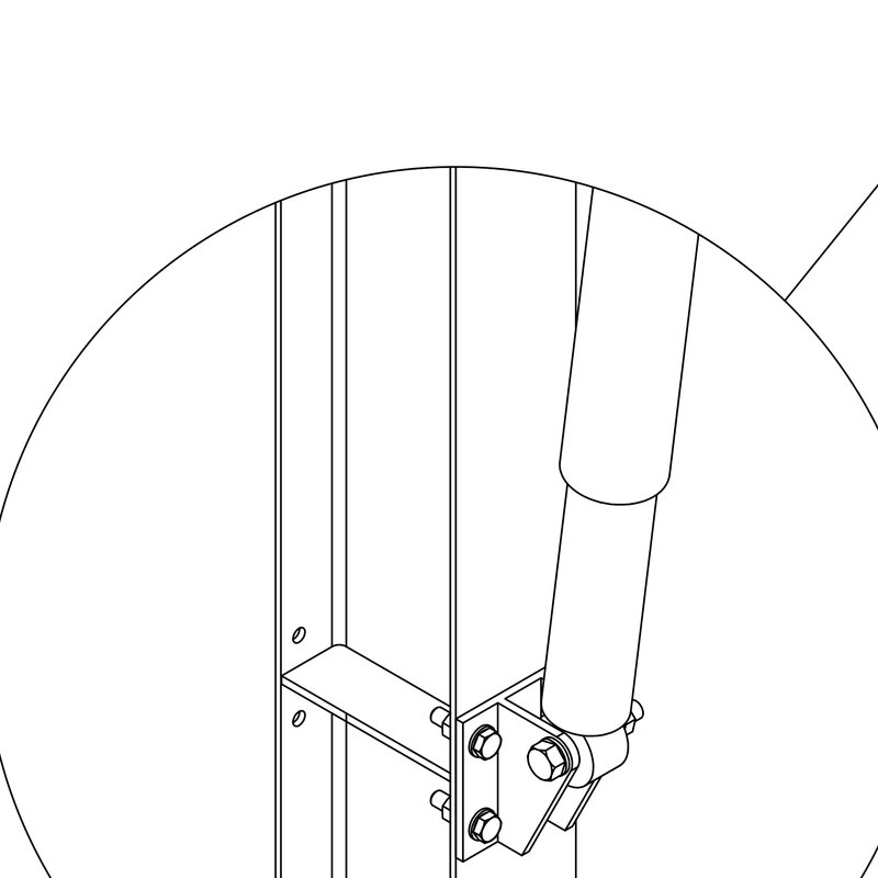 駆動部の下端の拡大図