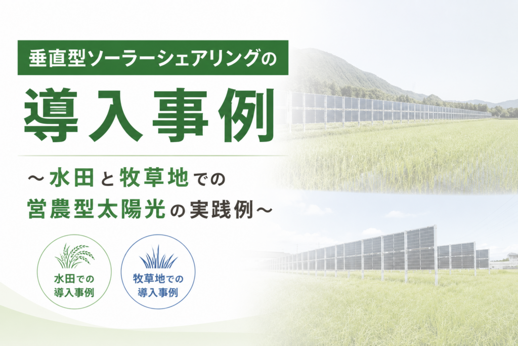 垂直型ソーラーシェアリングの導入事例　～水田と牧草地での営農型太陽光の実践例～