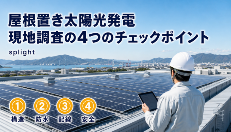 屋根置き太陽光発電の現地調査ガイド｜産業用施設で失敗しない4つのチェックポイント