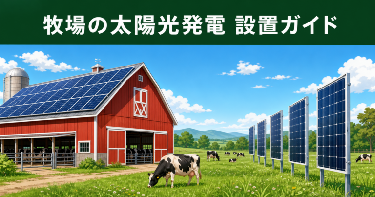 牛舎・養鶏所・放牧地の太陽光発電 設置ガイド｜畜産施設の電気代を抑える3つの設置パターンと補助金