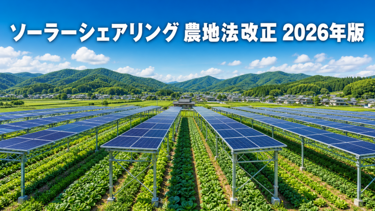 ソーラーシェアリング 農地法改正2026年版｜農地転用要件・一時転用ガイドラインの変更点と申請手順