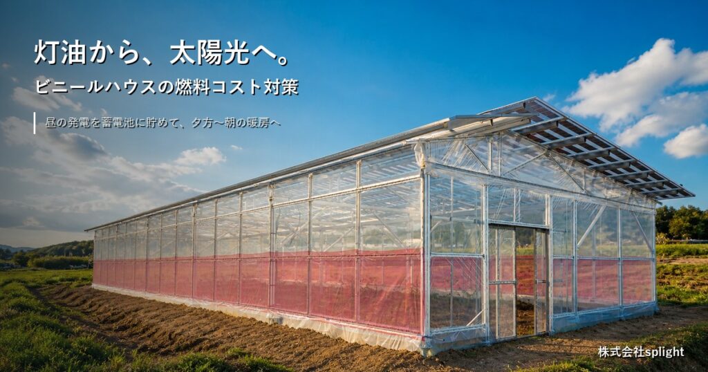 灯油高騰に備える農業の燃料コスト対策｜太陽光の自家消費で冬のランニングコストを抑える