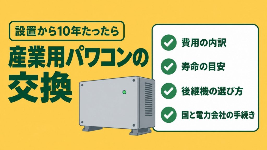 産業用パワコンの交換費用と寿命｜後継機の選び方と手続き